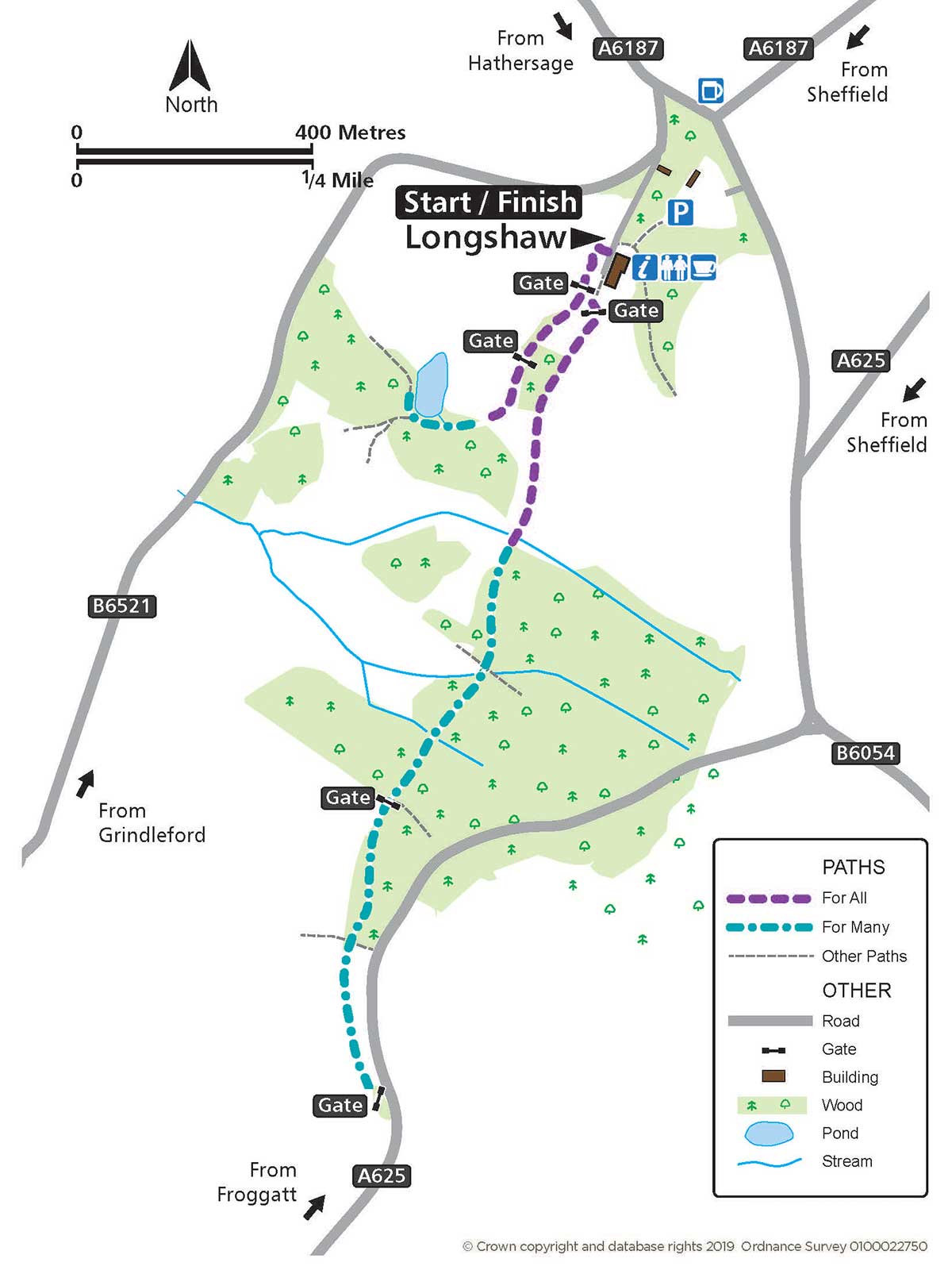 longshaw estate map