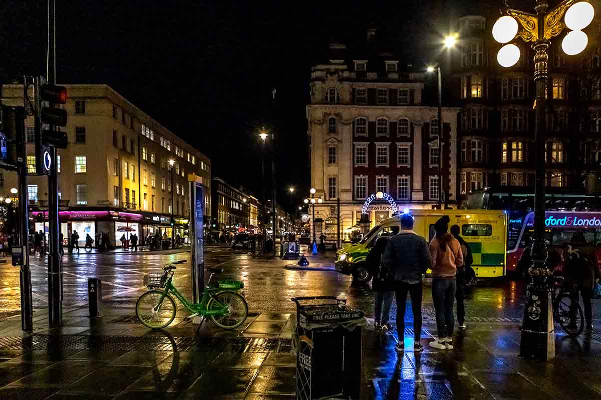 london safety at night