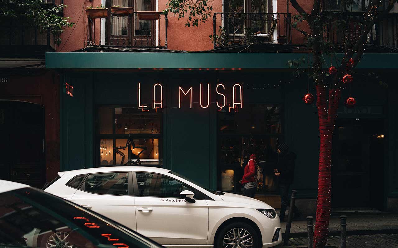 La Musa is one of the chic restaurants in Malasaña, Madrid