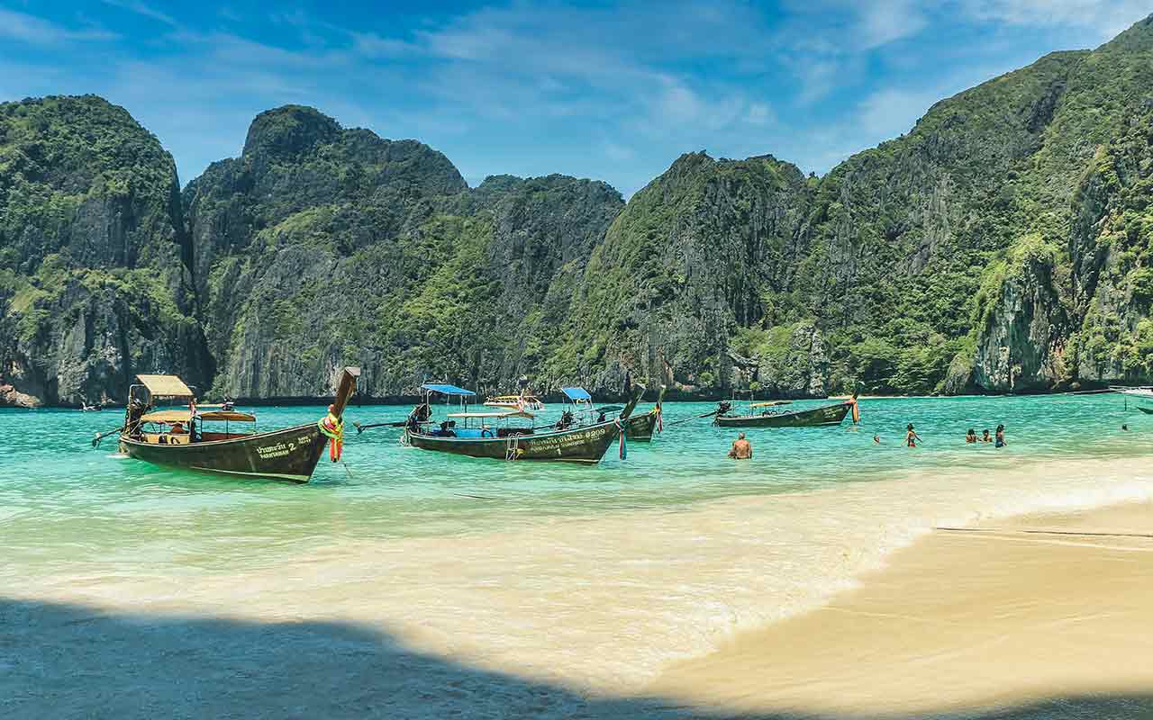 Phi-Phi Islands - touring in spots that are popular and hard to reach can be relatively expensive in Thailand