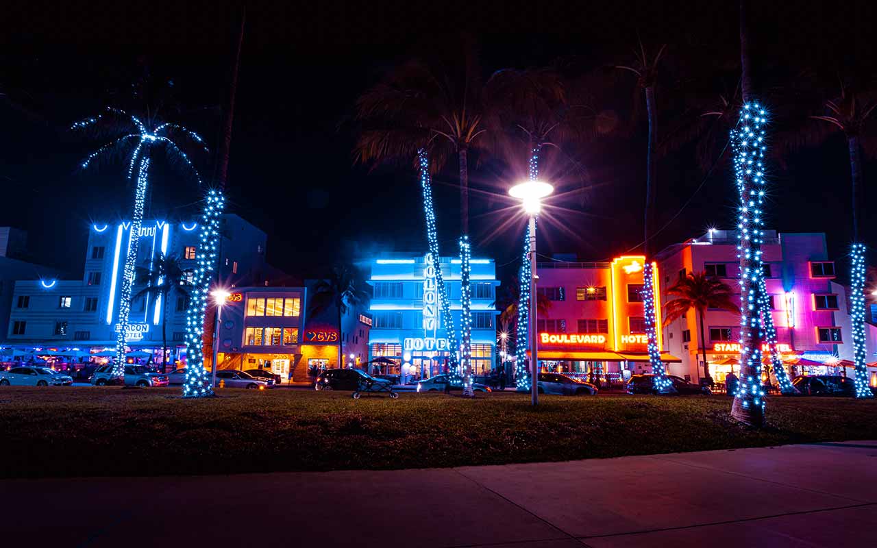 South Beach at night