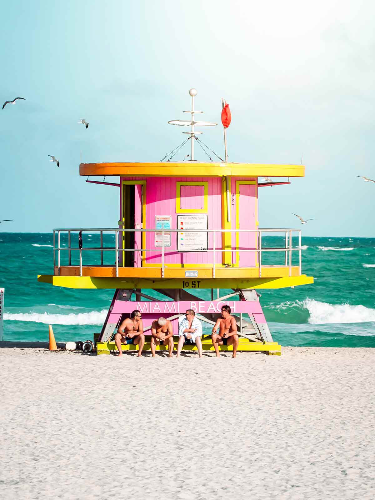 A group of guys in Miami Beach