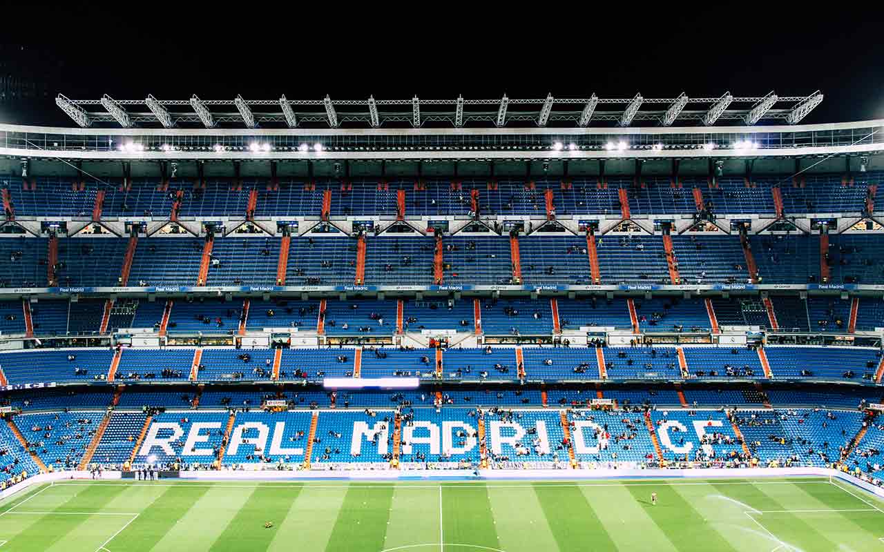 The bleachers of Santiago Bernabéu Stadium - always ready to cheer to Madrid's home team