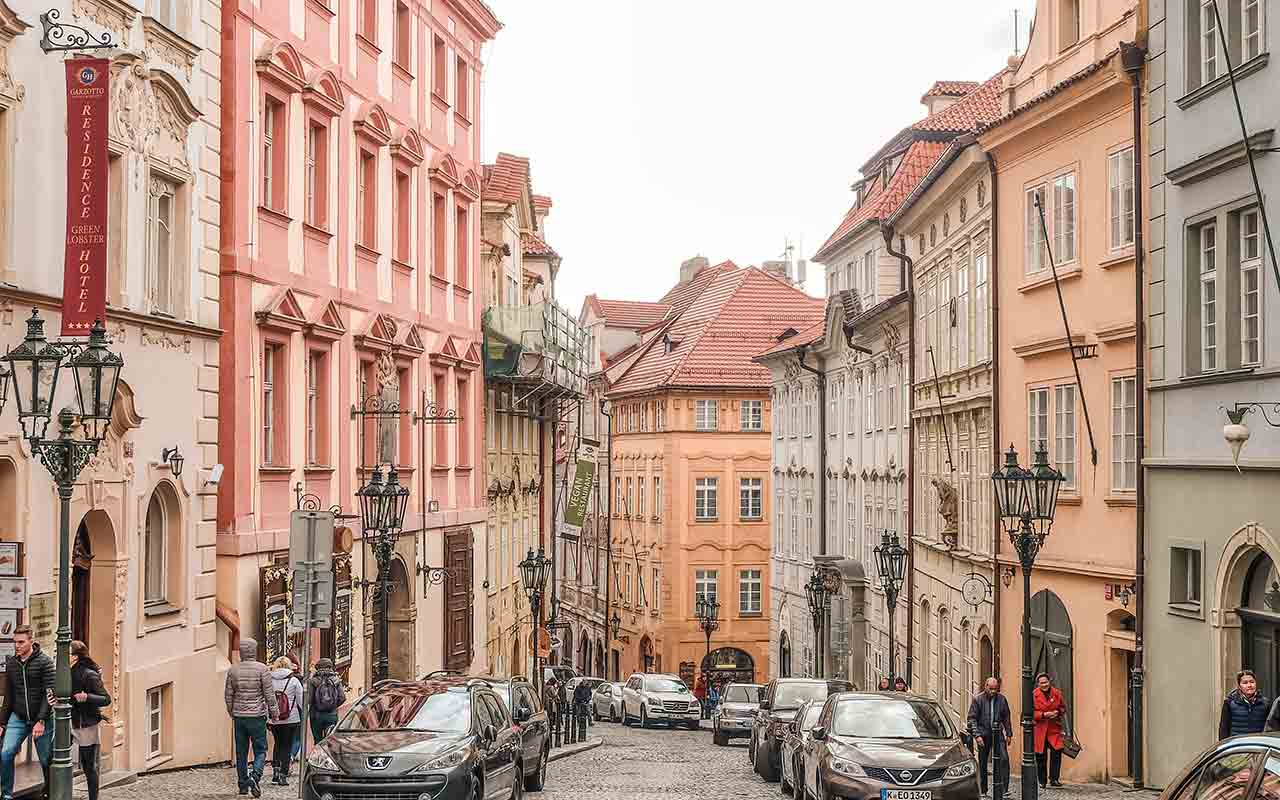 A street in the hilly district of Mala Strana