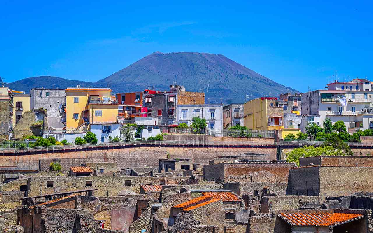 The Herculaneum ruins in Naples, Italy