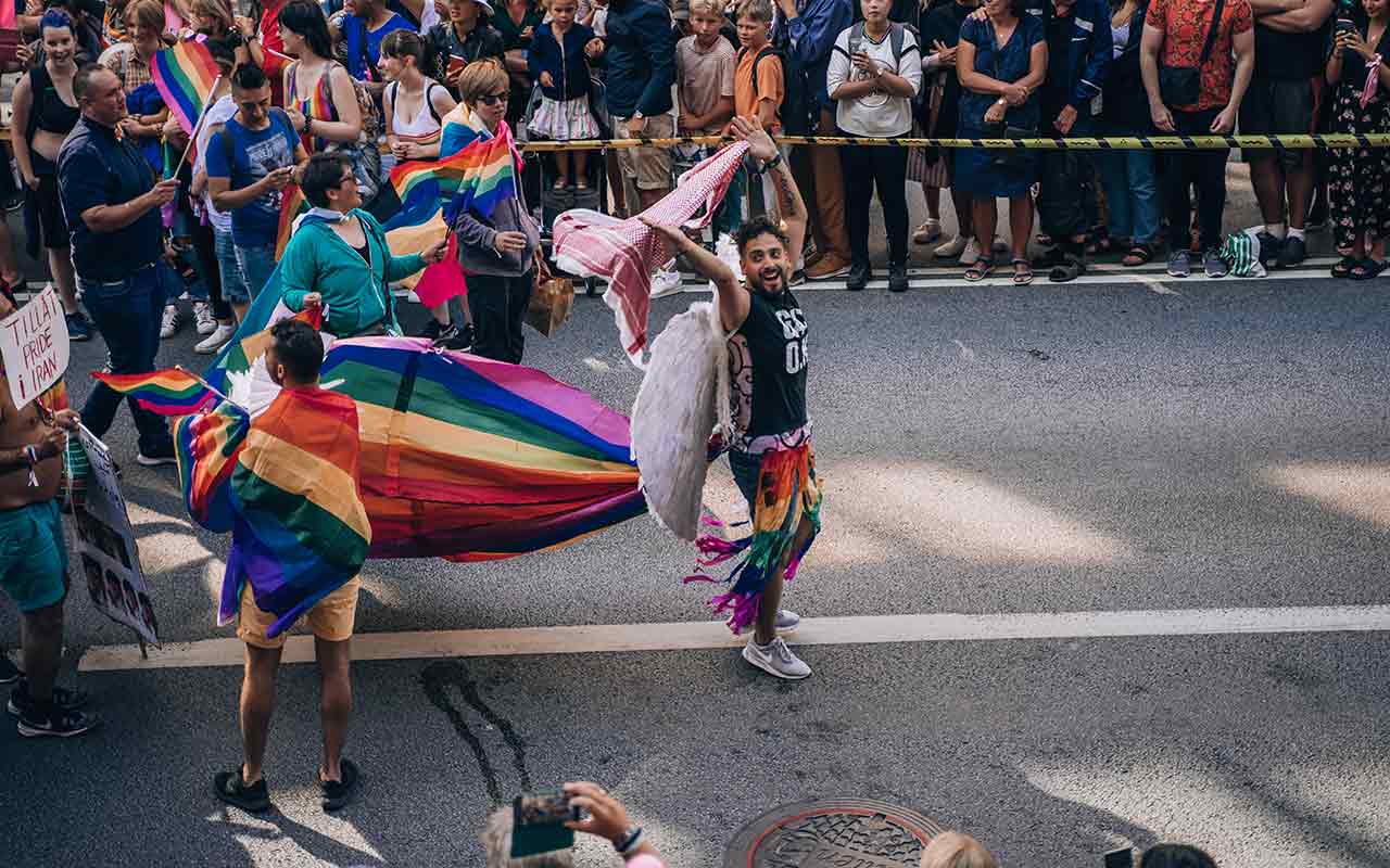  A pride parade in Sweden
