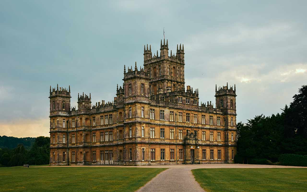 The Highclere Castle in Hampshire, England