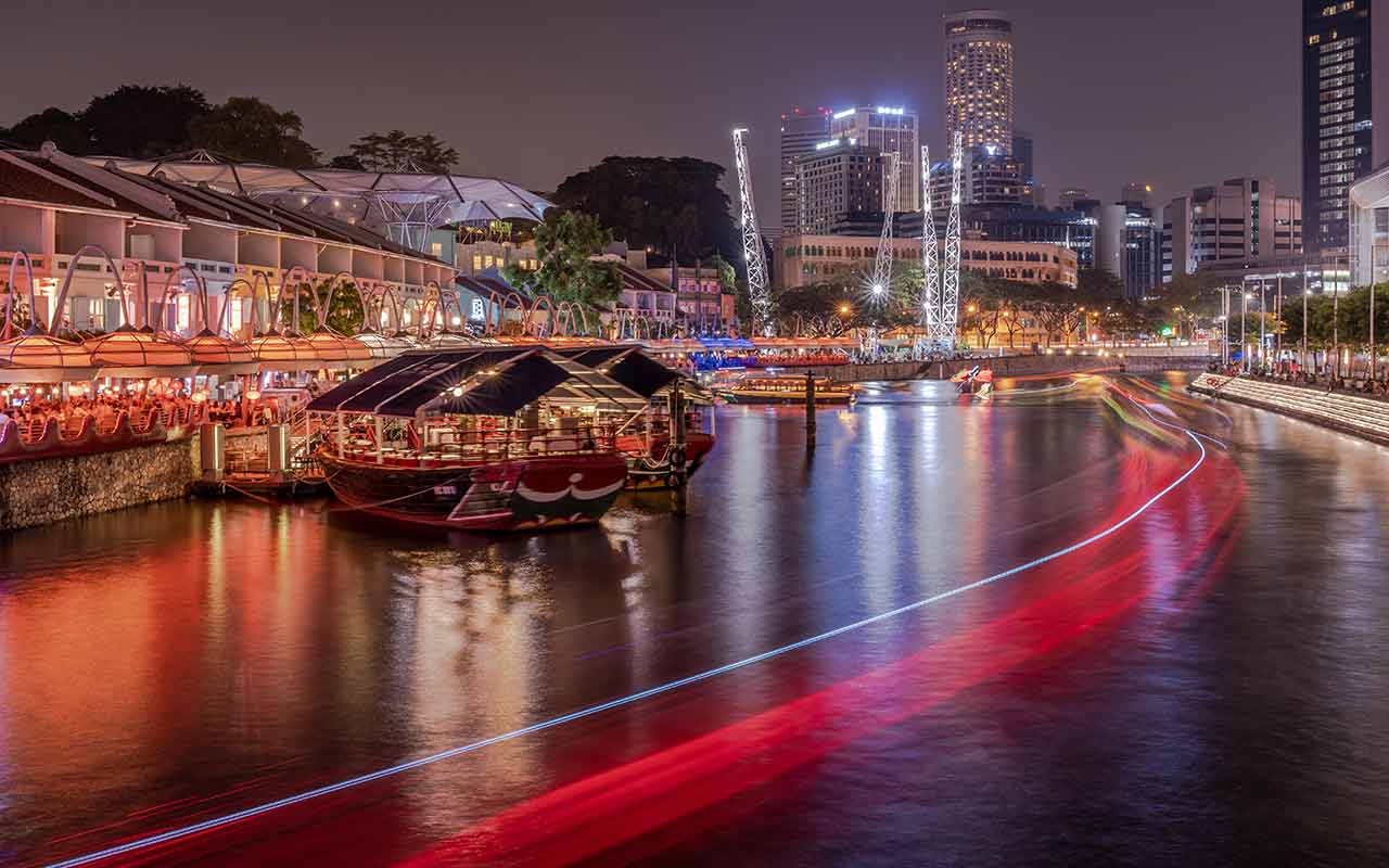 Clarke Quay at night