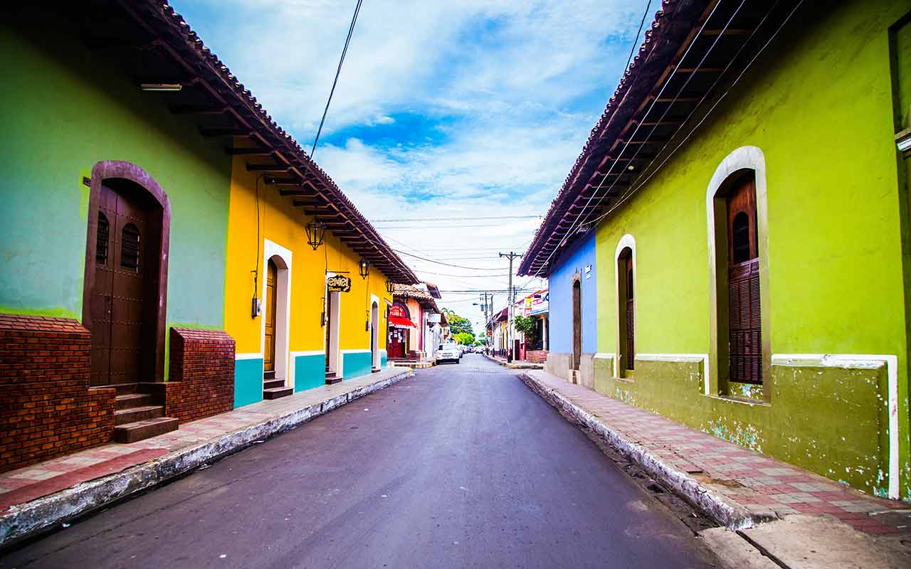 The colorful town of Leon in Nicaragua