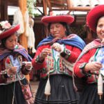 Locals in a mountain village in Peru