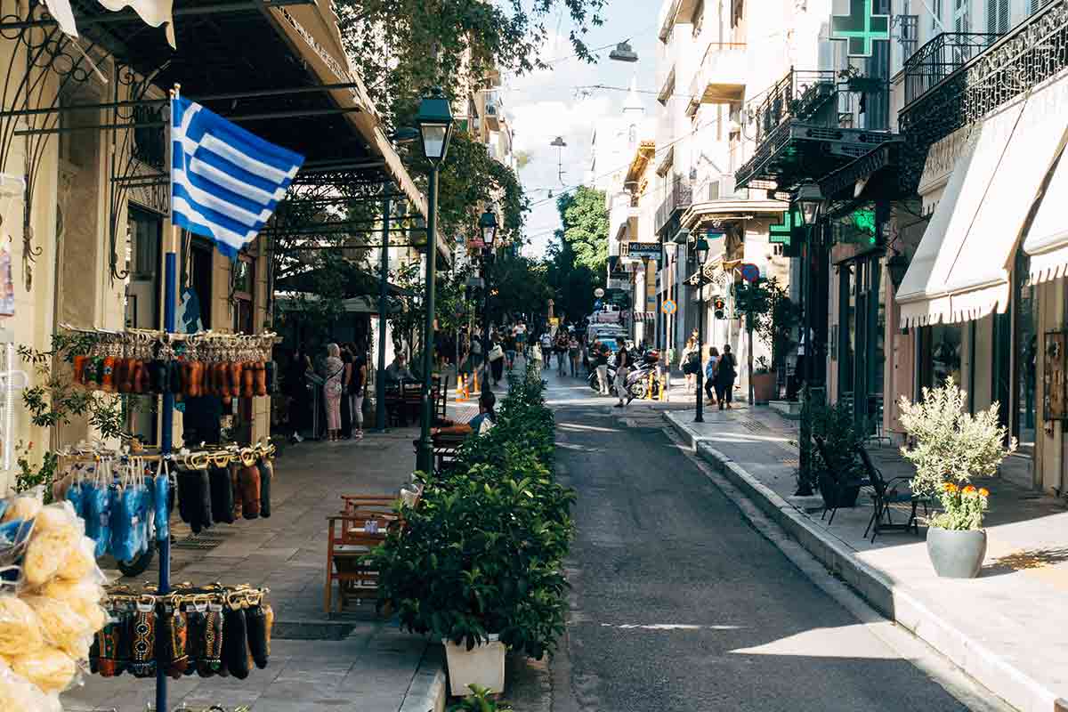 athens street view greece